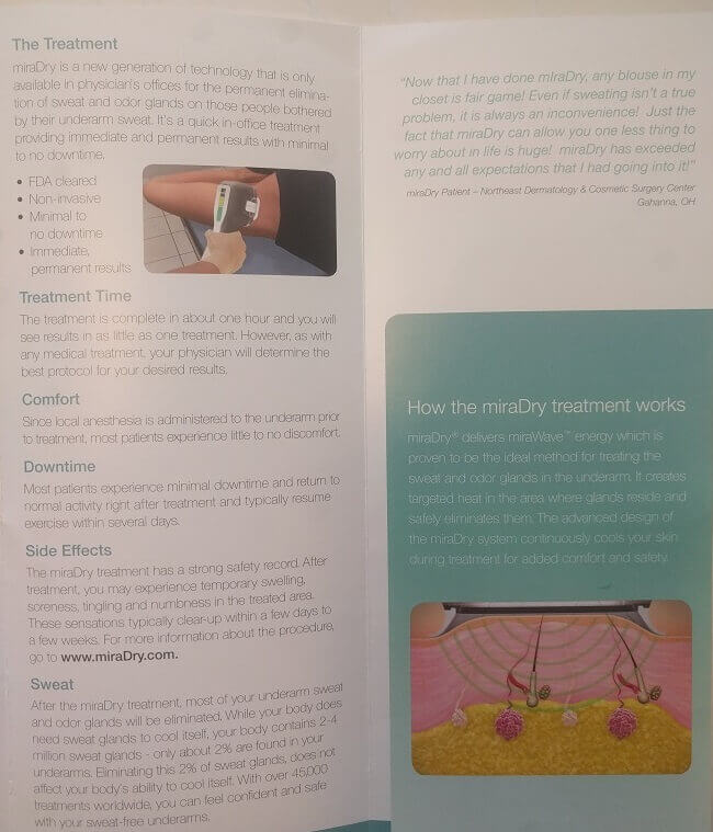 miraDry sweating treatment overview